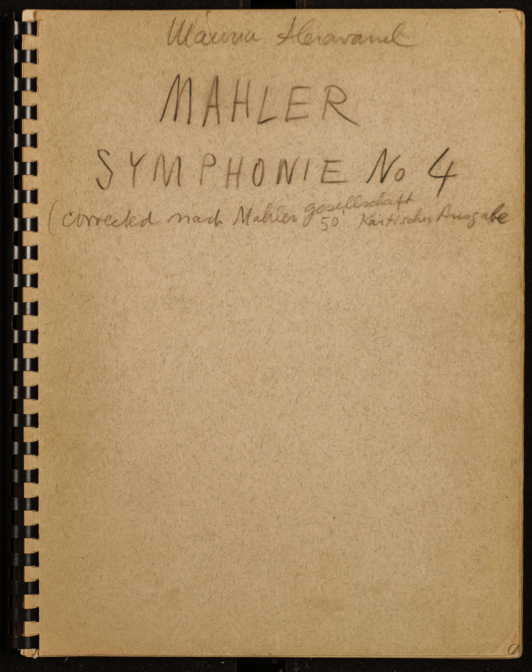 Cover of Mahler's Symphony No. 4 from Abravanel Studio
